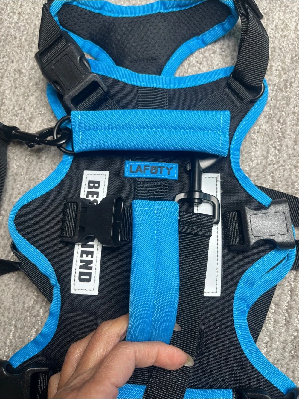 Lafoty Dog Lift Harness For Male Dogs (Medium, Black) 563/DC-3:v